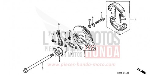 REAR BRAKE PANEL XLR125RW de 1998